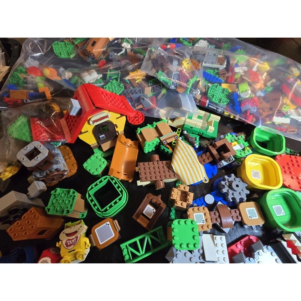 Lego Super Mario Bulk Lot 5+ Pounds With Mario Scanner, Tiles, Ball And Chain
